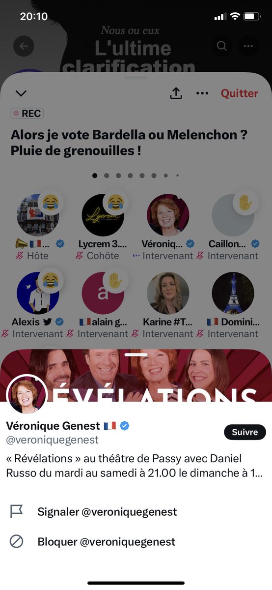 OfGuedin's tweet image. On a droit à du grand #MacronardsFM qui reçoit encore une pote de Zohra: l’incomparable Véronique Genest qui se voit bien voter pour l’extrême-droite et qui nie la connivence du GUD avec le RN.
Ce mélange de connerie et d’ignorance est flippant
119 988 abonnés
Une influenceuse🤡