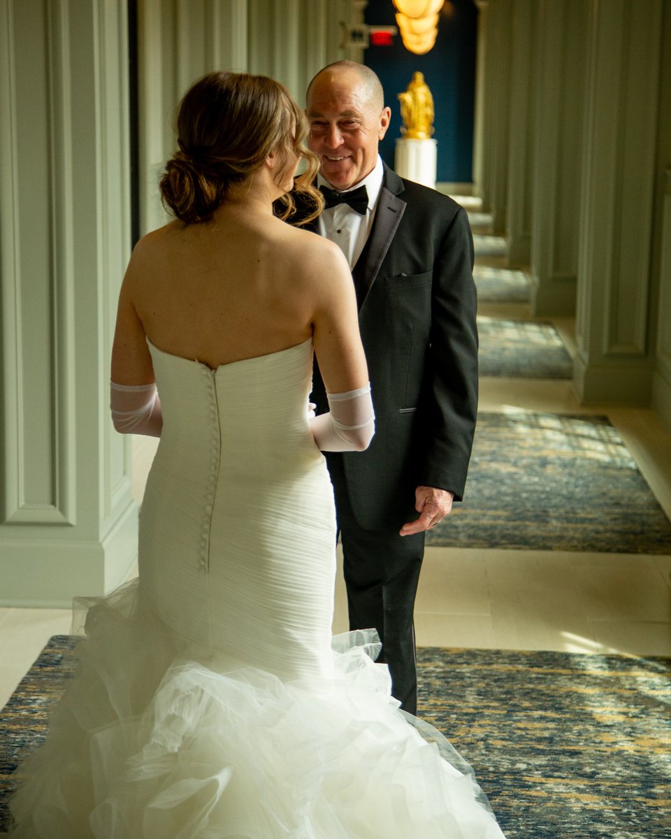 First looks with dad😍. Happy Father's Day to all of the fathers and father figures in the Notre Dame family.