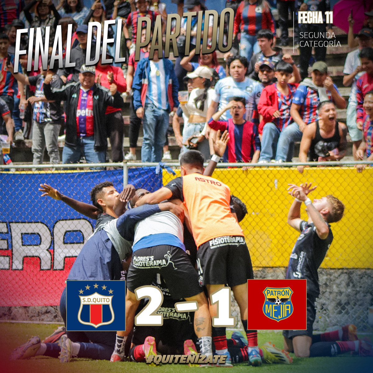 SDQuito_Oficial's tweet image. ➡️ #FECHA11 | Torneo de #AFNA

🔥 ¡FINAL DEL PARTIDO! 

#SDQUITO 2️⃣ 🆚 0️⃣ #PATRÓNMEJÍA

¡Vamos AKD! 🔵🔴

#Quiteñízate