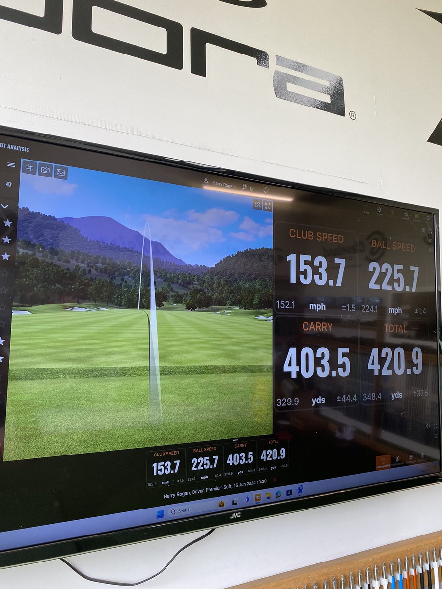 This drive I hit today is 123.2 yards longer than the PGA Tour average and 102.6 yards longer than the leader of PGA Tour driving distance average. 🔥