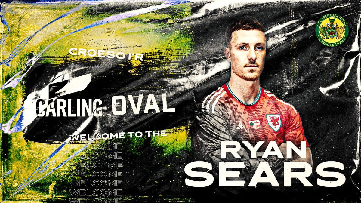 CaernarfonTown's tweet image. BREAKING NEWS! Welcome to the @carling Oval Ryan Sears @ryan_sears1 #UnClwb caernarfontownfc.co.uk/en/news-events…