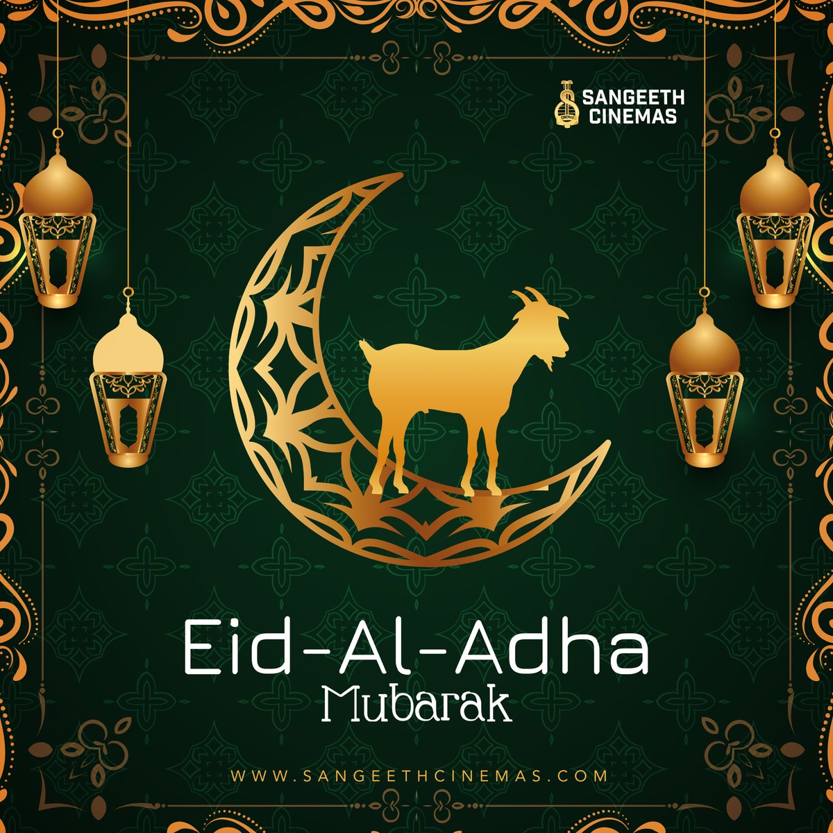 Happy Bakrid Mubarak!

Sangeeth &amp; Suprageeth Family wishes you and your loved ones a joyous and blessed Bakrid. May this festival bring happiness, prosperity, and peace to your life.

#bakridmubarak #EidAlAdha #festivalwishes #JoyAndProsperity #Bakrid #eiduladha  #salemdistrict