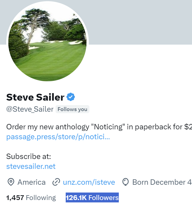 akarlin's tweet photo. .@Steve_Sailer spent 20 years theorizing scientific racism for the 21st century. He is "not even based on HBD" (Fuentes).

@llddiiss said "nigger" on TikTok a couple of weeks ago. She's the new face of America First.

Take the appropriate conclusions from this. 🚨🏃‍♂️🚓👮‍♀️ https://t.co/RsyKrg8mnb