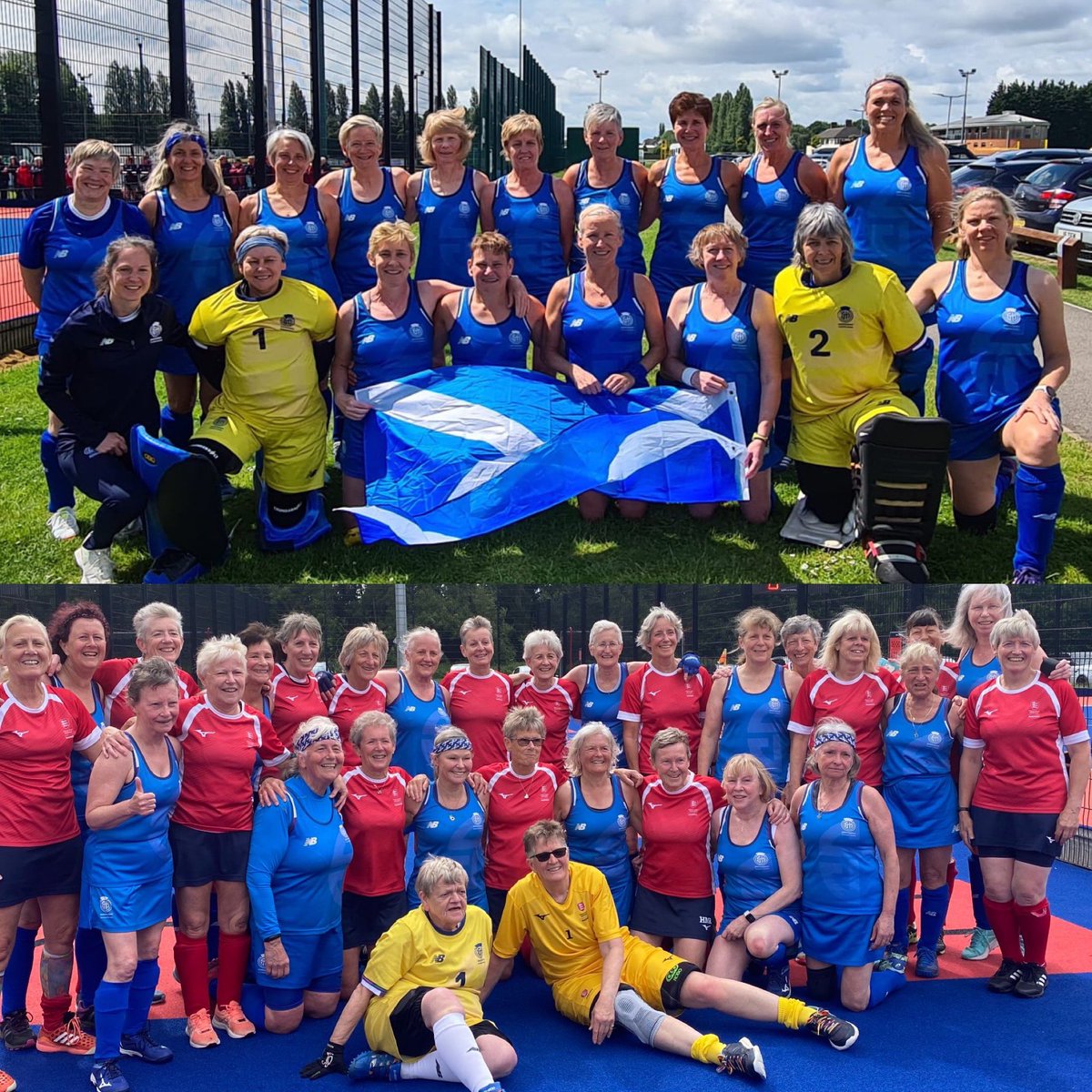 ScotlandMaster1's tweet photo. Masters photobombing from the final day of hockey in Notts. There’s team shots, awards & and dodgy hair cap pics from a day of high expectations, almosts & heartbreak - such is Masters hockey - Take a bow ladies - until next time…
#gbi4nations
#mastershockey
#itsnever2l8 https://t.co/QlDiS54NFr