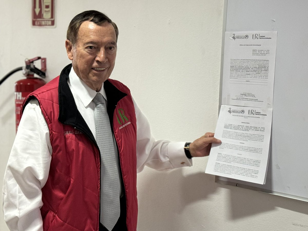 Conforme lo indican los estatutos de nuestro partido, quedó publicada la convocatoria para la Reunión Nacional de la Unidad Revolucionaria.