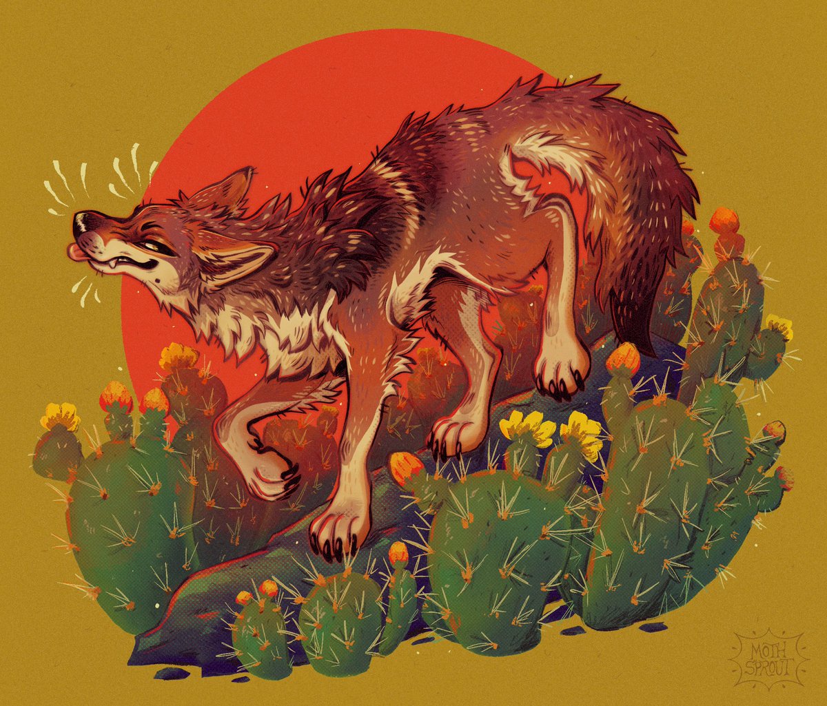 Moth_Sprout's tweet image. 🌵 Coyote in Cacti 🌵