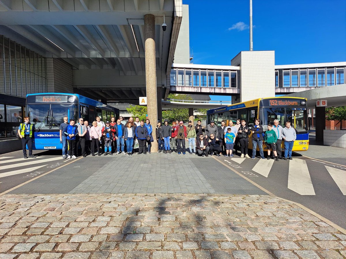 This weekend we had a send off for our popular B10 fleet at Blackburn which will leave us this summer. We finished with a visit to the iconic brutalist Preston Bus Station. Thanks to Chris Hinds for taking a group photo and to Stephen and Kevin - our drivers.