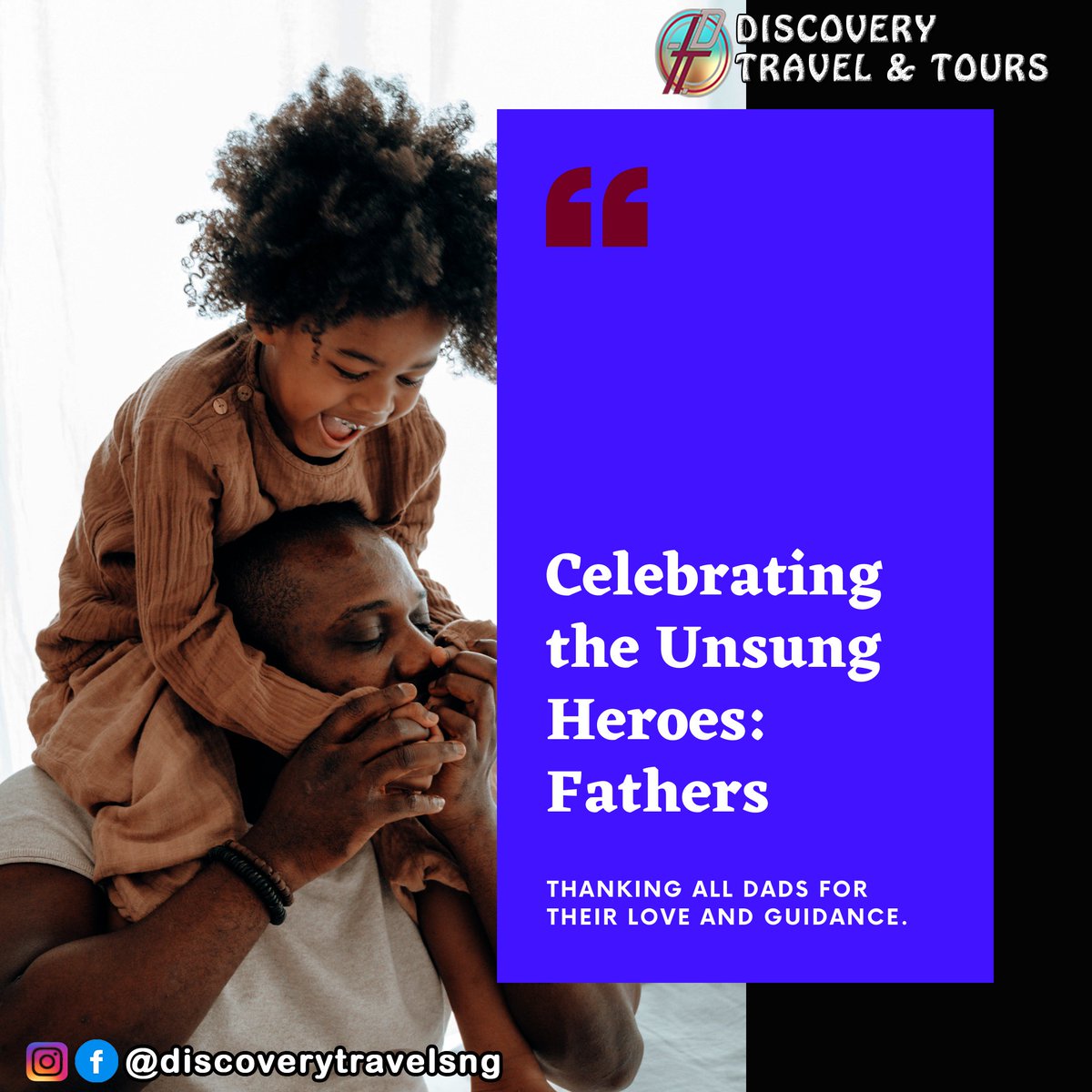 Happy Father's Day to all great dads out there.

#Travelagency #HappyFathersDay #flightbooking #DiscoveryTravel