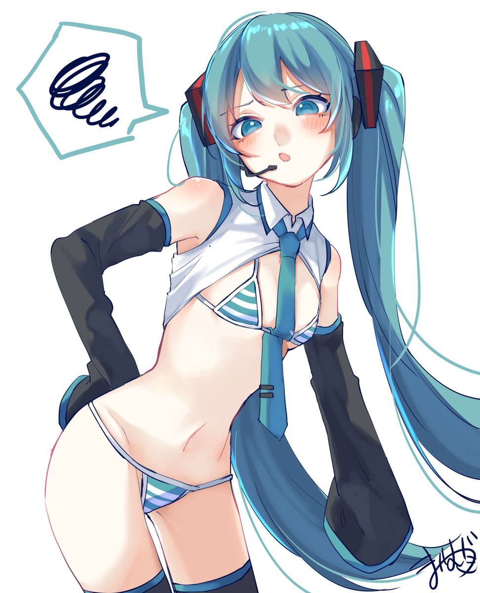 初音ミク「どっちを選ぶ??#初音ミク #鏡音リン 」|まいむぎのイラスト