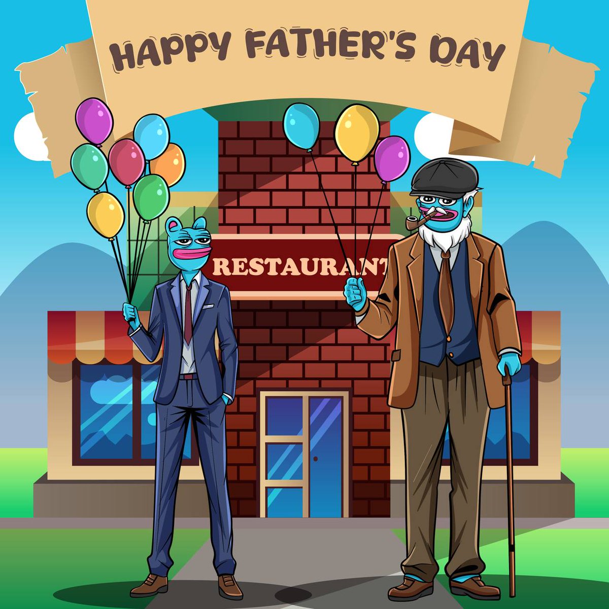 Happy Fathers Day to all the Dads out there!
Who's coming to join us for our marketing campaign?
Starts in 2 hours, hop in our telegram group and say hello! 

CA: 
0x33ed0a59c8389a9130bba405e599445636ae0889

🔵Dexscreener: dexscreener.com/base/0x9f0b2c6…
🔵Telegram :