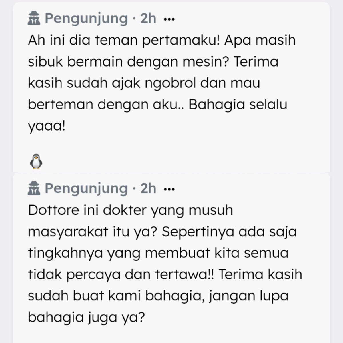 VIPRaiden's tweet image. ㅤ
Yoimiya yang selalu ceria baknya kembang api, Collei teman yang sangat baik, teman pertama... (maaf tidak tau ini untuk siapa), Dottore si dokter yang juga public enemy /j, Nona Kamisato Ayaka adik yang manis dan Tuan Kamisato Ayato sang komisioner yang sibuk.
ㅤ