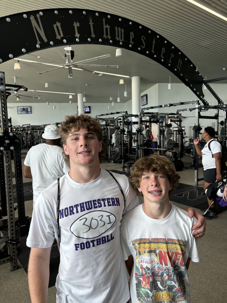 Zachbecker2026's tweet photo. Another great camp @NUFBFamily. Thank you to @Creightp for working with me. Also Big thank you to @Coach_Mulford @DavidBraunFB for running a great camp. 

@SHSpatFB @Fodrocy1156 @LemmingReport @EDGYTIM @Bryan_Ault @PrepRedzoneIL @AllenTrieu @CoachChris_Roll https://t.co/P3KSoAKWTb
