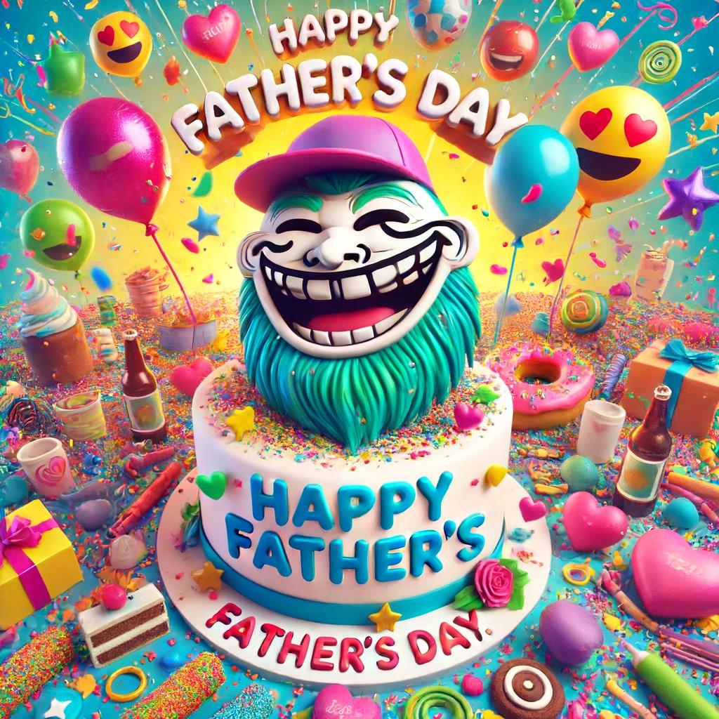 ERC20Trolls's tweet photo. Happy #FathersDay to all the dads who taught us that trolling is an art form. Keep the memes and dad jokes coming! 😂👨‍👧‍👦 #TrollLogic #MemeMaster #TrollDaddy https://t.co/ec4YtZqeYE