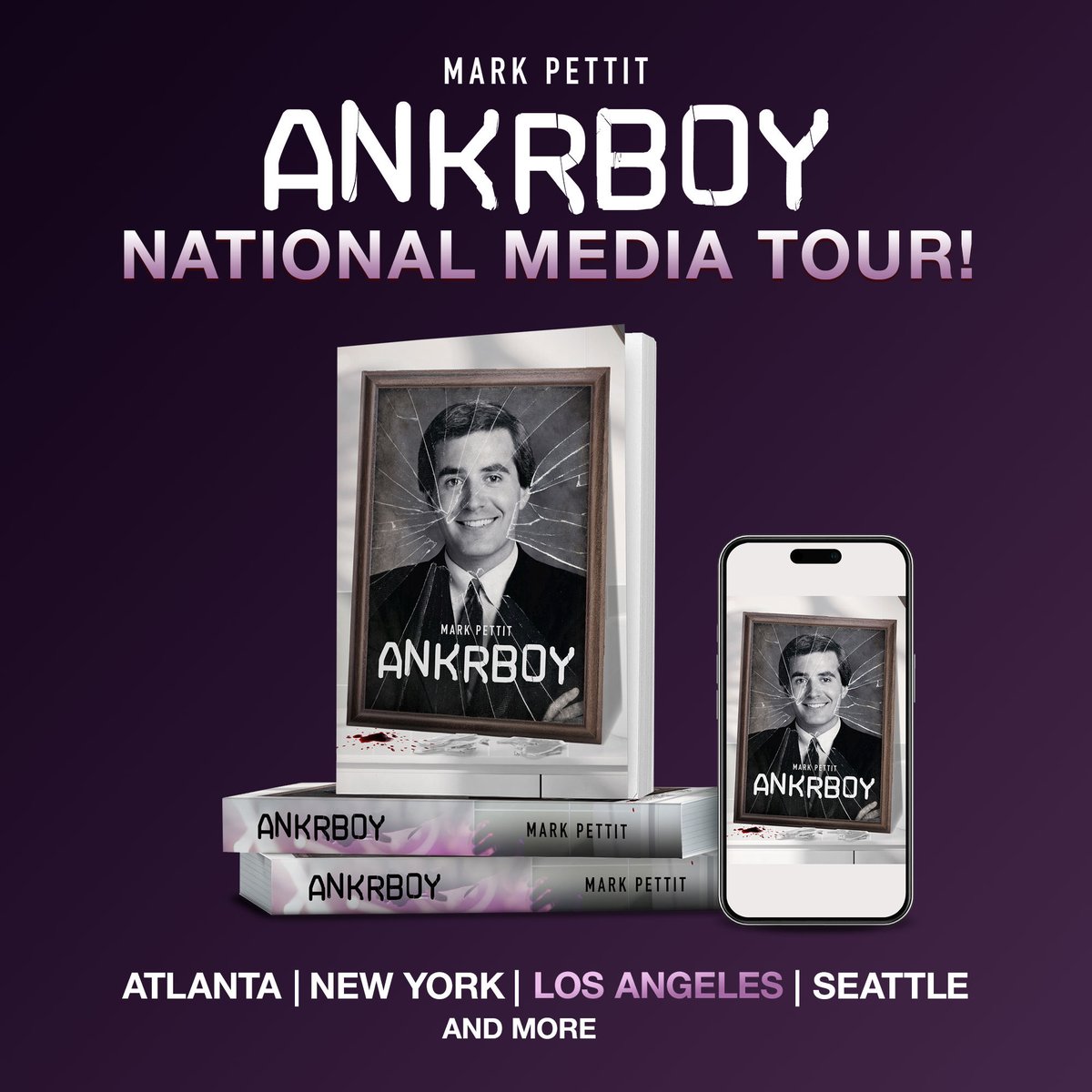 PettitMark's tweet photo. The national media tour to promote my new book continues. See you next week, Los Angeles! #ANKRBOY #1BestSeller https://t.co/hvF47U2RML