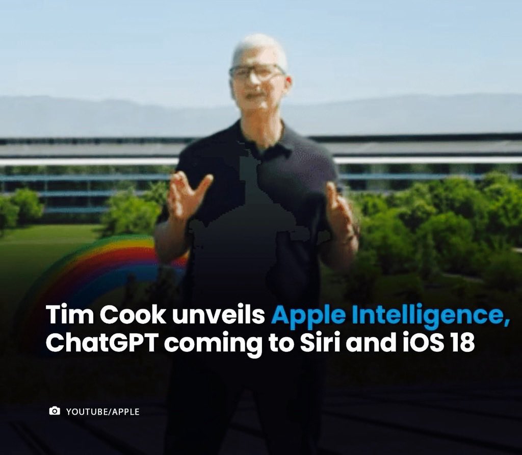 thebigshouout's tweet image. Apple WWDC 2024: Tim Cook Unveils iOS 18, Siri Enhancements, and ChatGPT Integration - The Big Shoutout thebigshoutout.net/apple-wwdc-202…