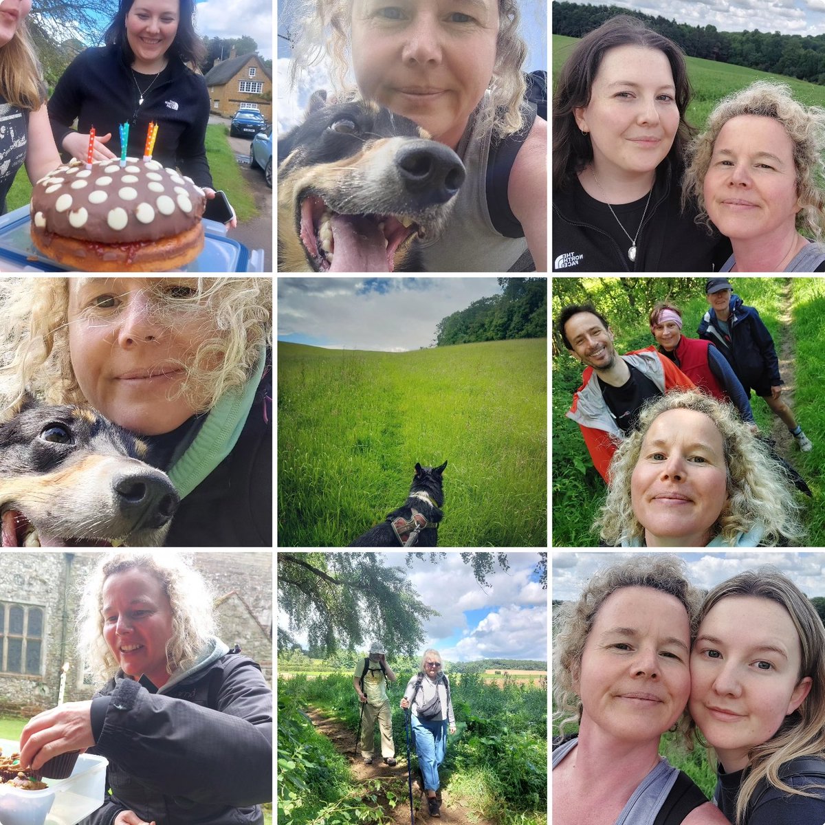 2 birthday walks, one for me in Woburn on sat and one for Minnie in Oxfordshire today. Cakes, coffee, sunshine, trees to climb, cows to dodge and amazing countryside (even with  bit of rain) x Finn's birthday tomorrow 🐾