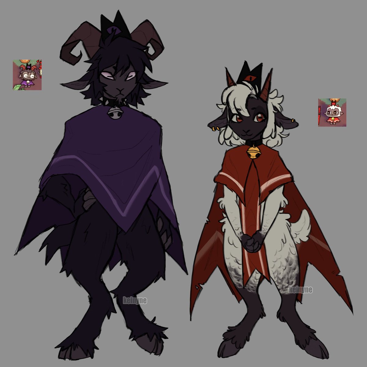 the goat is AWESOME, i wanted to try doing my own iteration on them and the lamb too 
#cotl #cultofthelamb