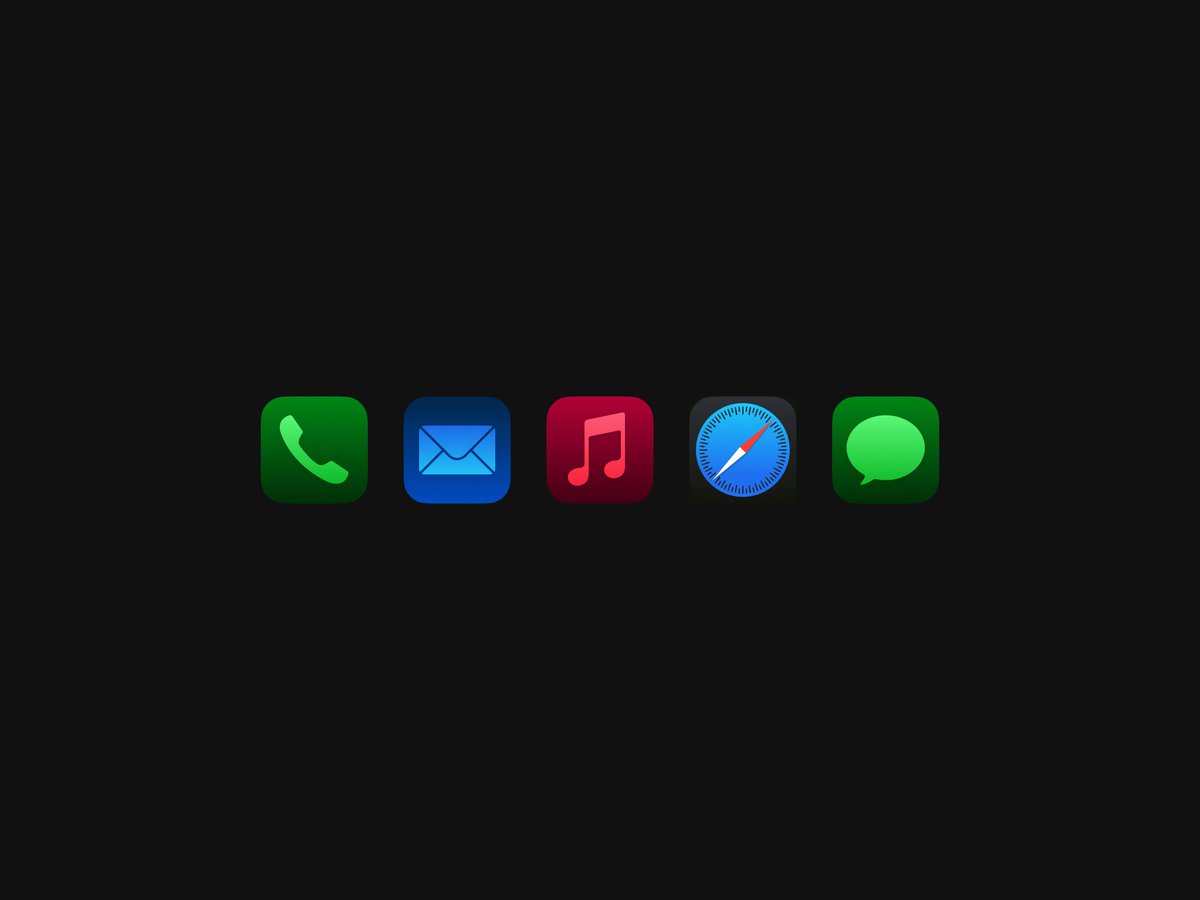 My version of iOS 18 Dark Mode app icons.