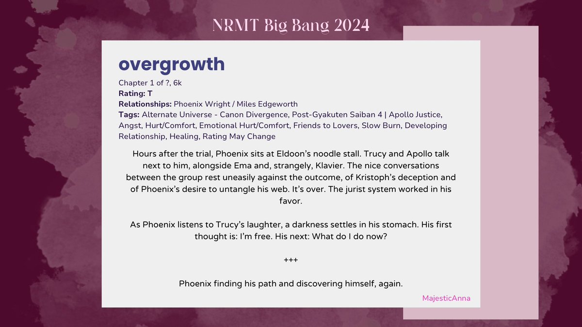 overgrowth - a story of how Phoenix finds himself after all he has lost ⤵️