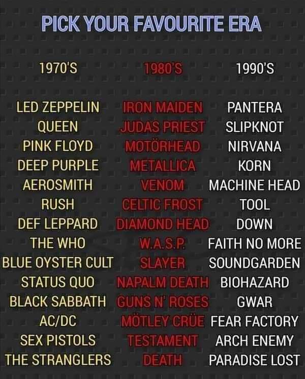 70s vs 80s vs 90s: