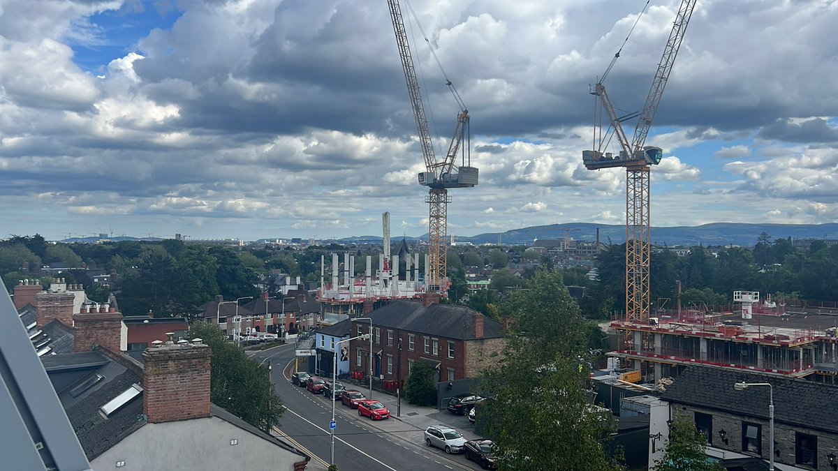 Can’t believe that soon we won’t be able to see the SugarLoaf from the balcony at Met Éireann. I’ll be here 30 years next year and have never gotten tired of this view. Hopefully these apartments will be made affordable for those needing homes in the city.