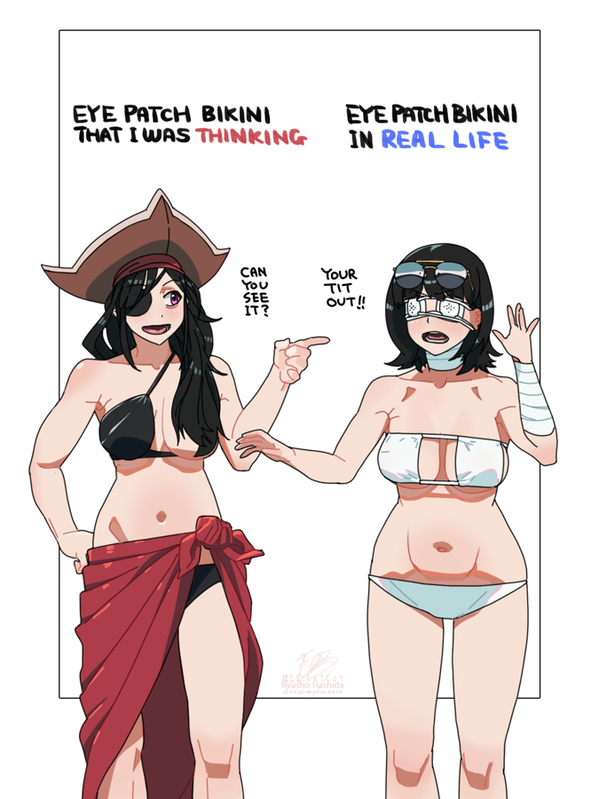 想像してた眼帯ビキニ 