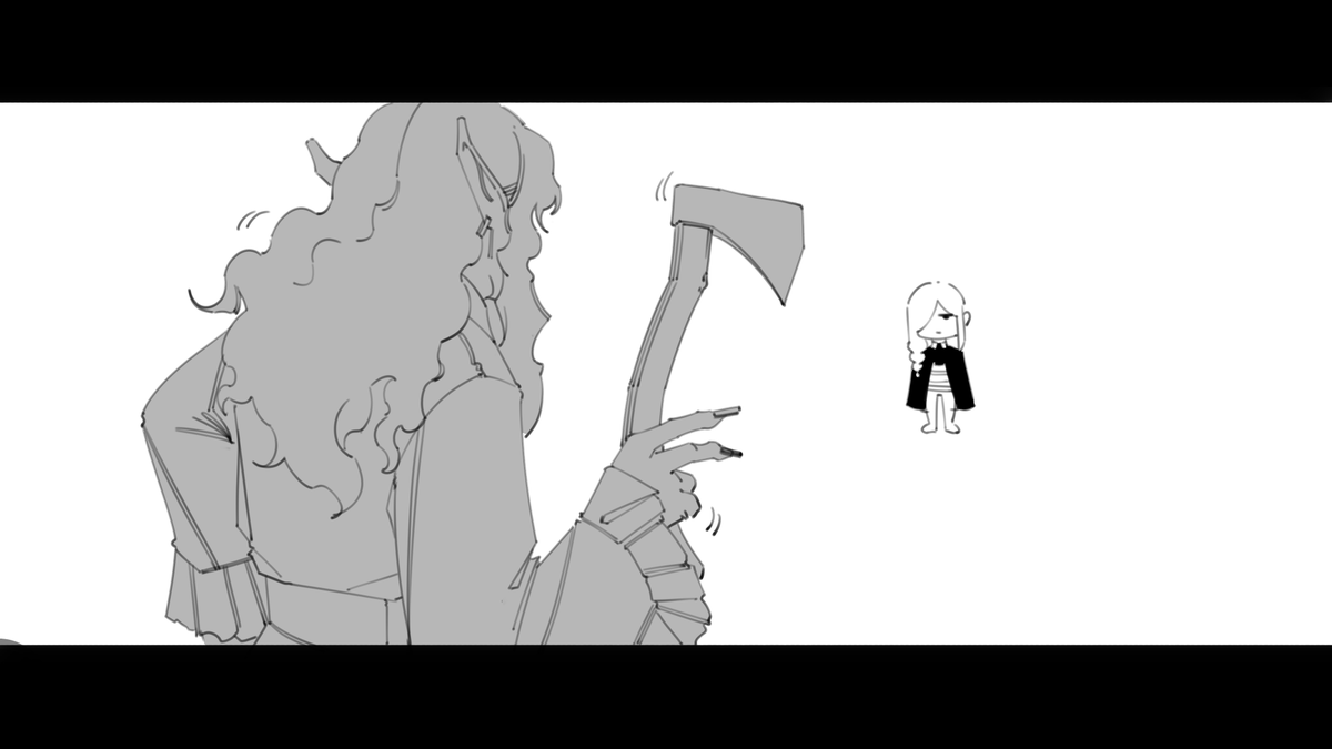 I am glad that I made Ish's preferred weapon to be an axe. It matches her savage and brutish characteristics. A sword? A bit too noble for a Goblin King. 