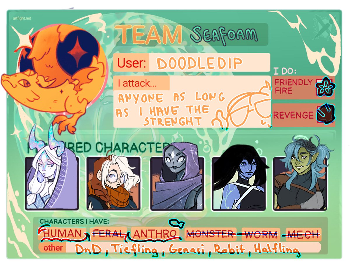 hellajimmies's tweet image. See ya in the waves 🌊 #artfight  #artfight2024