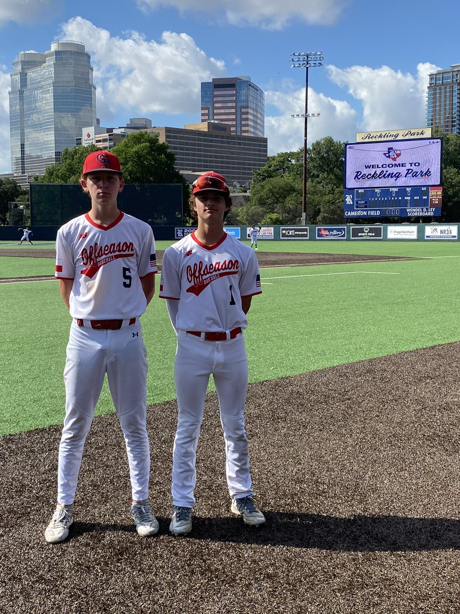 ⭐️Player of the Game⭐️

15U OFFSEASON BASEBALL - WOLOSON 
#1 Wick Lyons 
#5 Quinn Dorgan 

St. Thomas HS |2026| &amp; Strake HS |2027| TX
 #2DHitting #uncommitted #2DTexas