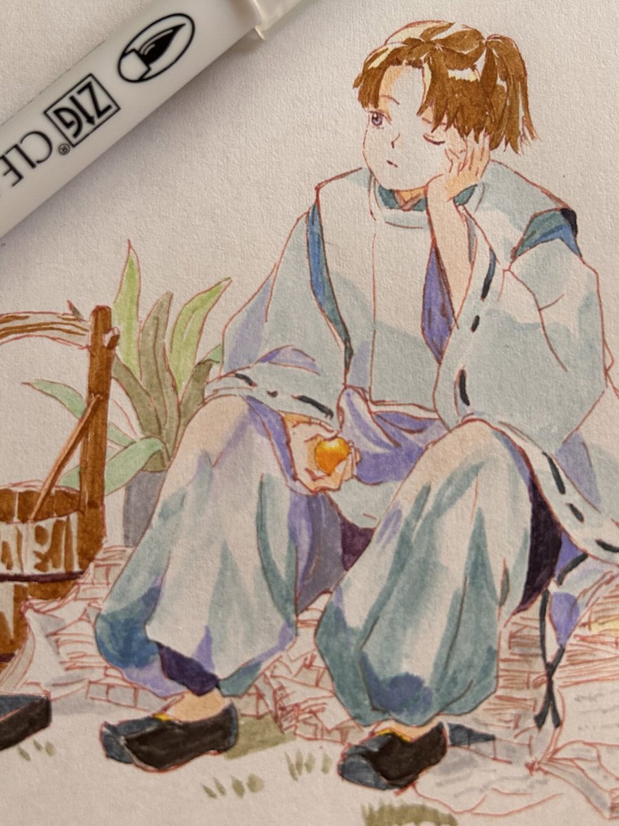 kanako_books's tweet photo. ちょこちょこ
筆ペンお絵描き🎨💕
#烏は主を選ばない
#八咫烏シリーズ
#アニメ烏主
@kuretakejapan 
#cleancolor https://t.co/S6XH44jQQS