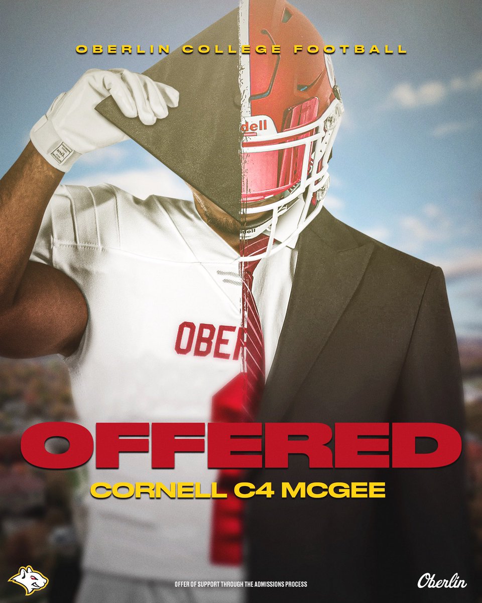 Blessed to receive an offer from Oberlin college!
<a href="/CoachJPont/">John Pont</a> 
<a href="/CoachNine7/">Trey Bryant</a> 
<a href="/B_Lew_95/">Bryson Lewis</a>