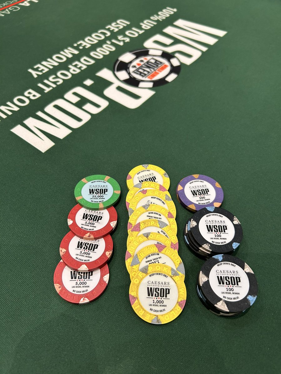 ProducerCorey's tweet image. Day 1C @WSOP #MonsterStack
Hoping for a nice long 14-hour day