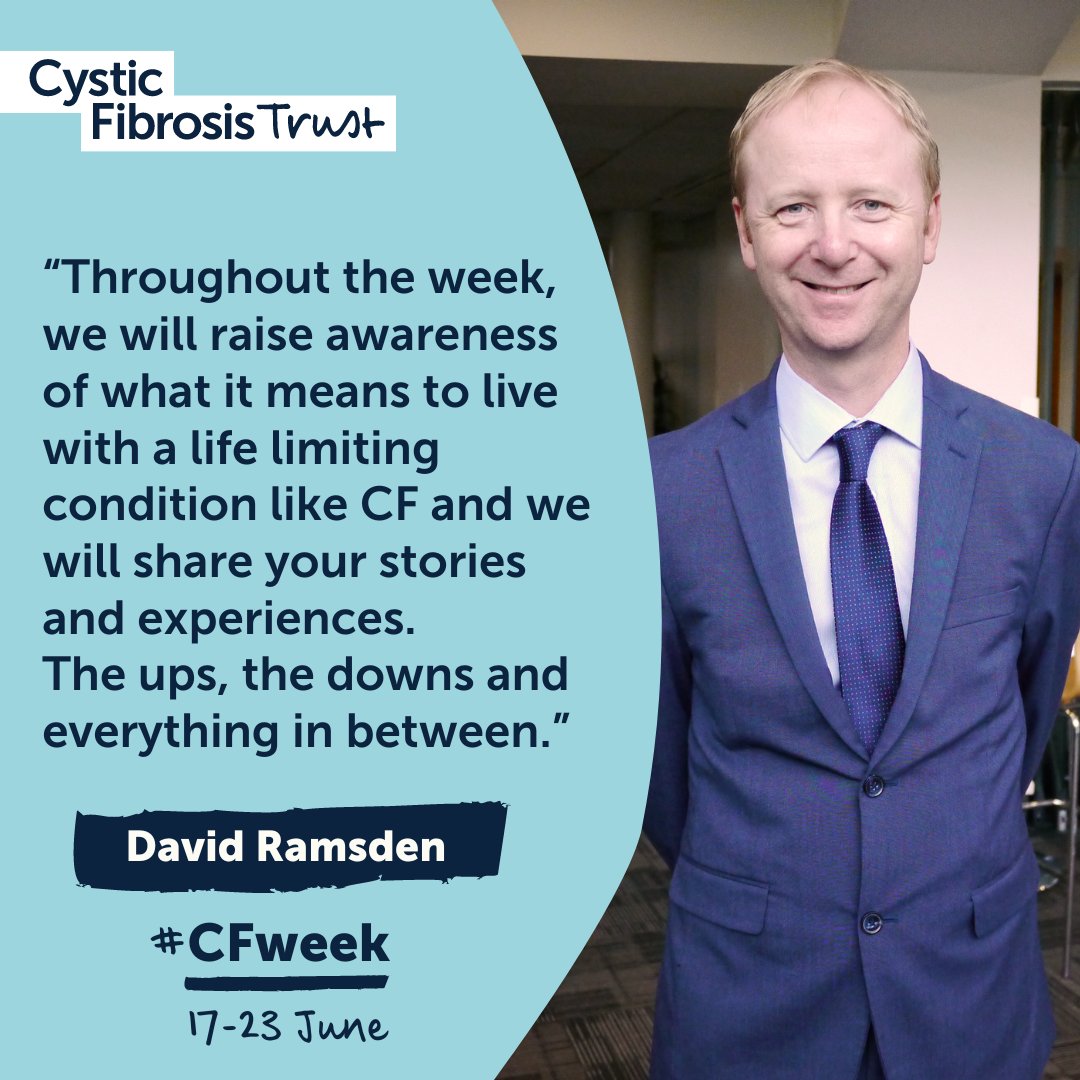 cftrust's tweet photo. 🌟 Join us for CF Week from 17-23 June as we recognise 60 years of Cystic Fibrosis Trust! 🌟

Our Chief Executive, David Ramsden, invites the entire CF community to come together in marking this incredible milestone in his #CFWeek blog.

➡️ https://t.co/6F9g04EkpX https://t.co/UY1HWOd9pT
