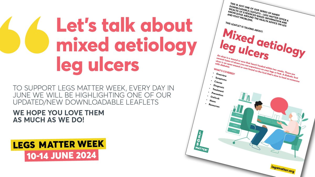 LegsMatter (@legsmatter) on Twitter photo 🚨 Here is the 16th of our new downloadable leaflets 🚨Today we're talking about Mixed Aetiology Leg Ulcers - lots of great information for HCPs, patients and carers - please share and help us end the #hiddenharmcrisis in leg and foot care legsmatter.org/information-an… #legsmatter 🚨 Here is the 16th of our new downloadable leaflets 🚨Today we're talking about Mixed Aetiology Leg Ulcers - lots of great information for HCPs, patients and carers - please share and help us end the #hiddenharmcrisis in leg and foot care legsmatter.org/information-an… #legsmatter