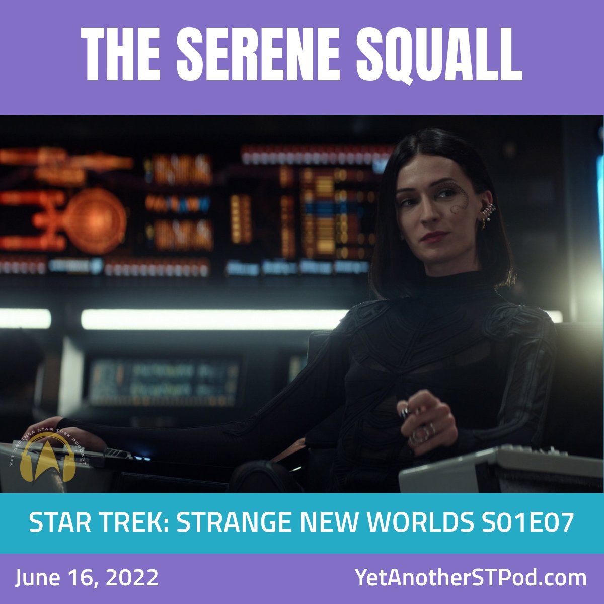 YetAnotherSTPod's tweet image. #OnThisDay, June 16th, 2022...

#StarTrek #StrangeNewWorlds introduces the pirate captain Angel, who hijacks The Enterprise, and forces Spock to confront his feelings for Chapel.

Dive into "The Serene Squall" here: bit.ly/yastp-snw-s01e…