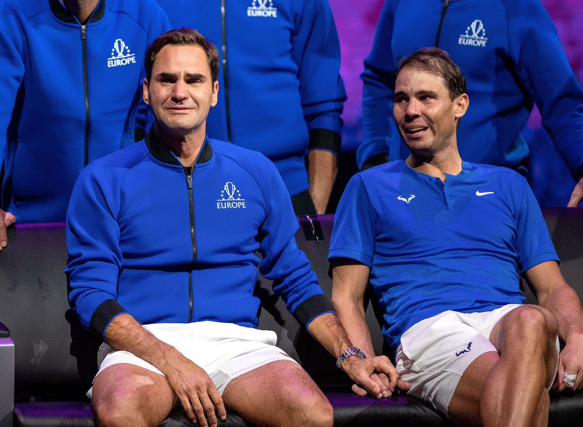 🥹🇨🇭 Roger Federer says he has a framed picture of Rafa and himself embracing each other during Laver Cup 2022:

“I have the picture at home, framed, in a space where I have some other images of my career. I don't want photos everywhere, so I have them in a specific area. And
