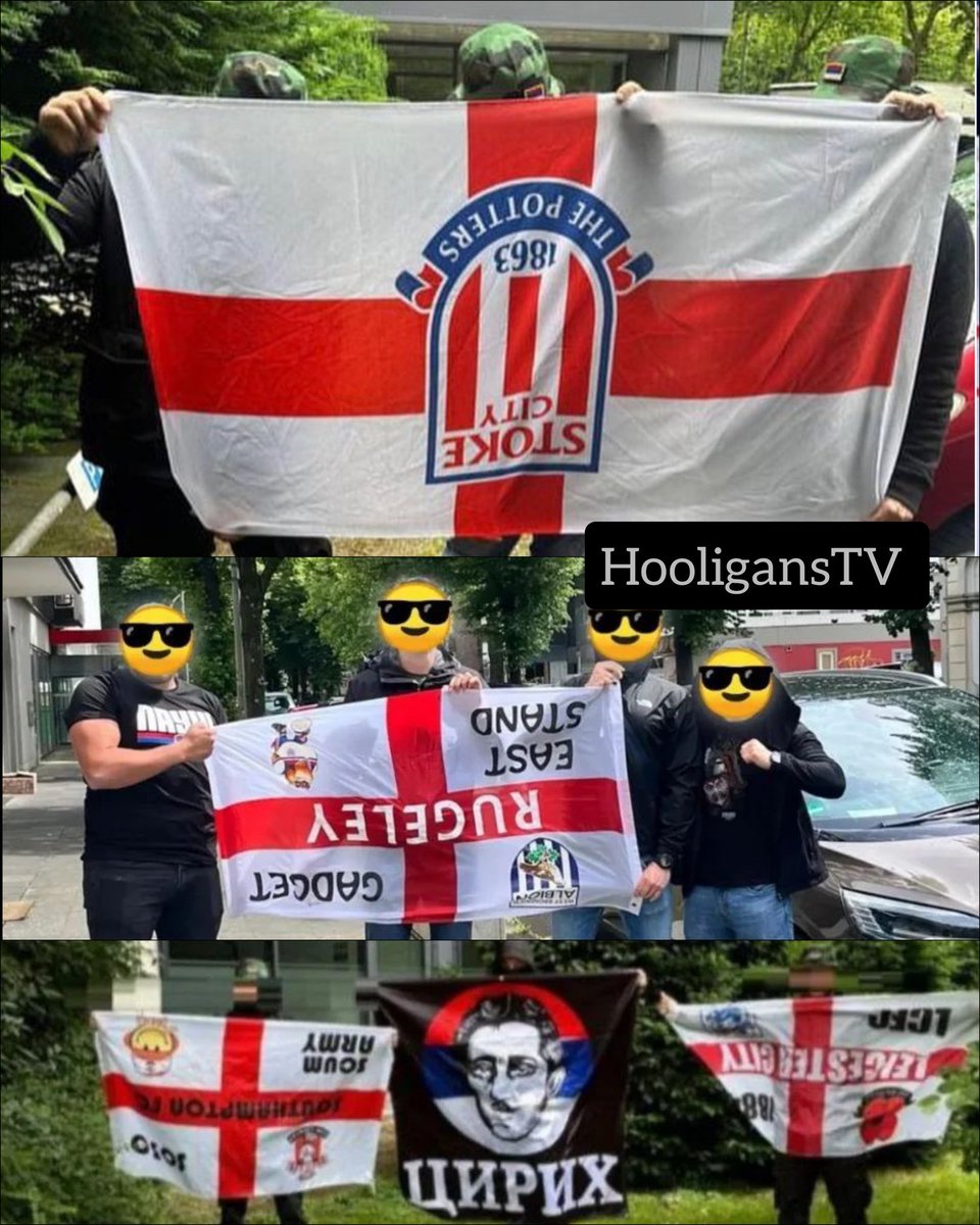 Euro.16.06.2024
Serbia - England.
Serbians with England flags