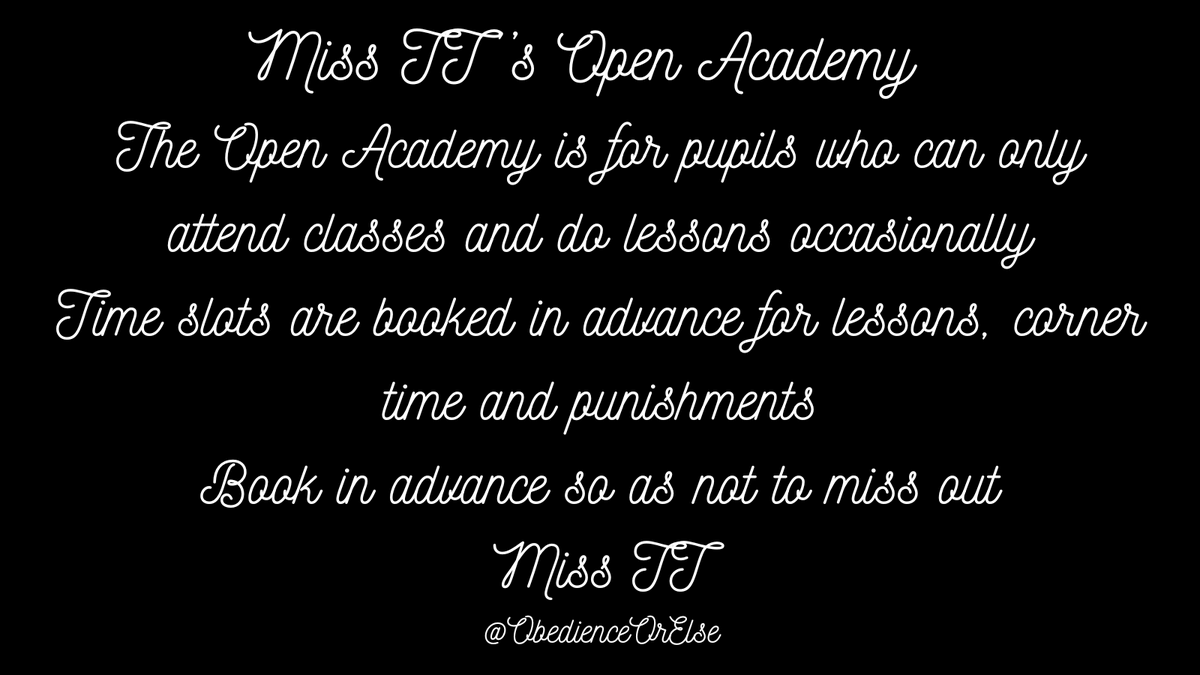 The Academy of Obedience tweet media