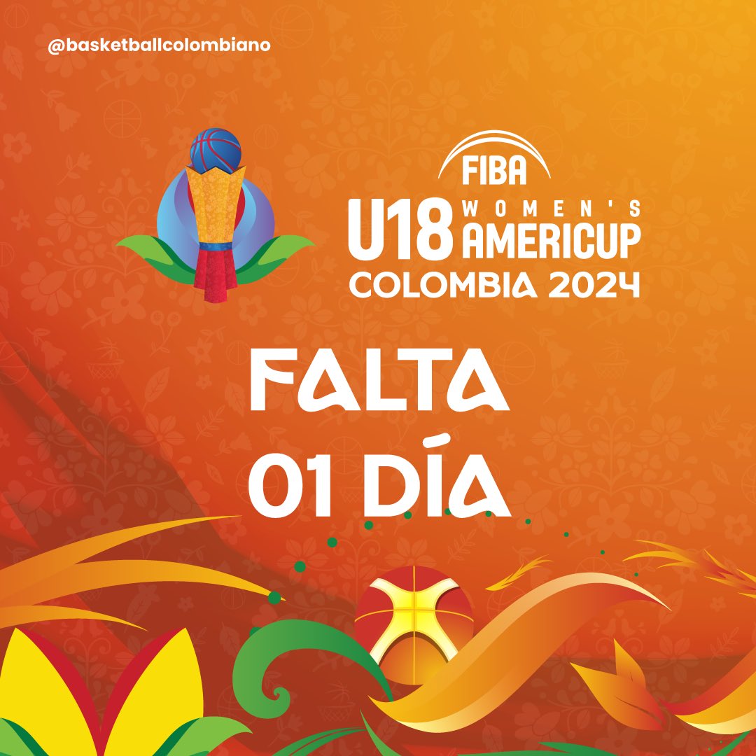 Fecolcesto's tweet image. A 0️⃣1️⃣ día para el inicio de la #U18AmeriCupW 🇨🇴🏀 en la #CiudadBonita

🗓️ Junio 17-23 / 2024
🏟️ Col. Bicentenario 
📍 Bucaramanga, SDER.

Apoya @MinDeporteCol @AlcaldiaBGA @somosinderbu @TicketShopCol