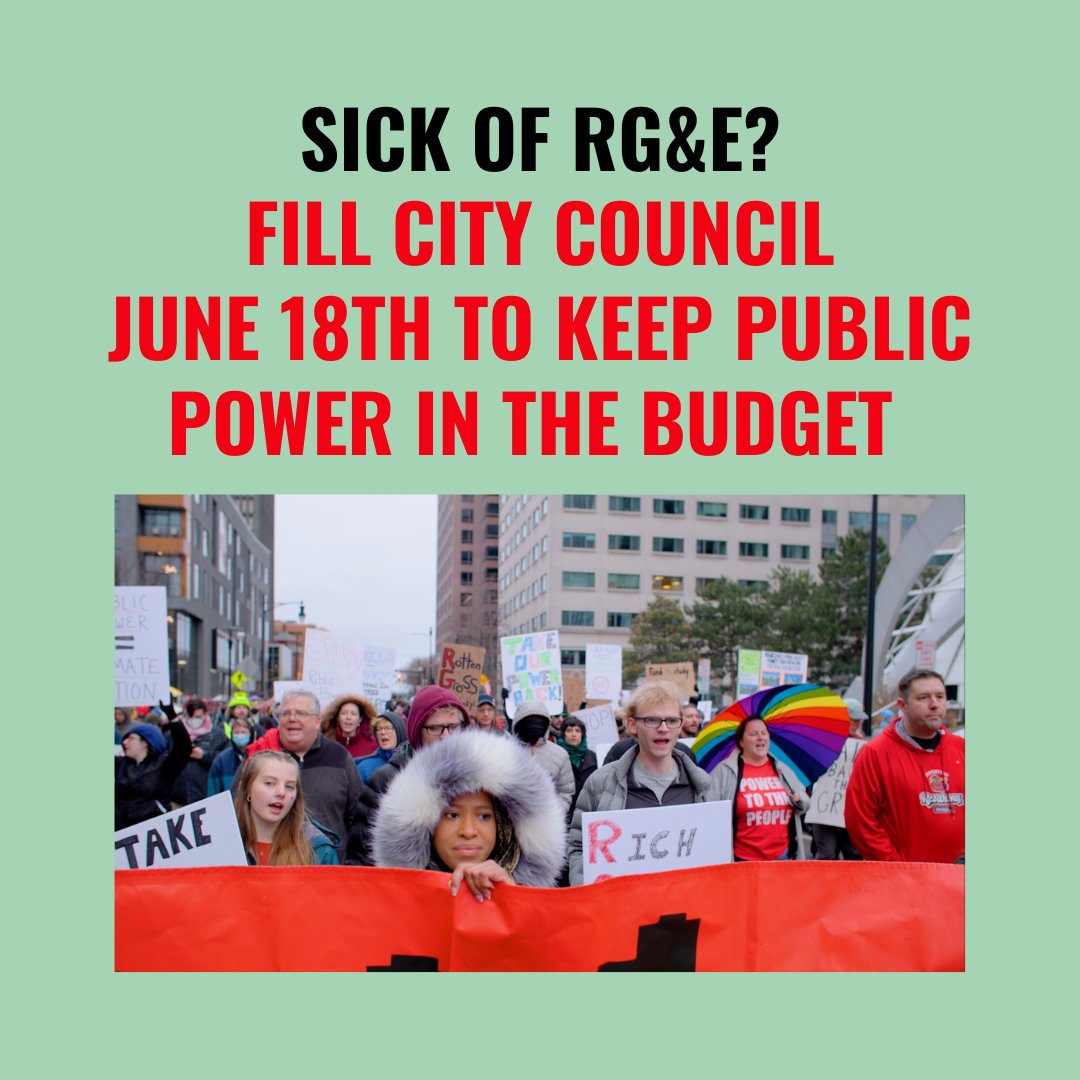 Join us for the City Council Budget Vote on June 18th, 30 Church Street at 5:30pm. We need City Council to fund the study for a Public Utility! metrojustice.org/city_council_6…
