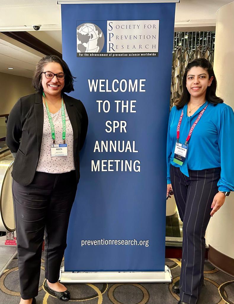 XRPeds's tweet image. Dr. Kanu Priya Singh and Dr. Deepa Camenga attended Society For Prevention Research (SPR) 32nd Annual Meeting in DC! We presented early findings from Invite Only VR (a vaping prevention videogame), discussing teachers’ perceptions of students’ vaping behavior in CT schools!