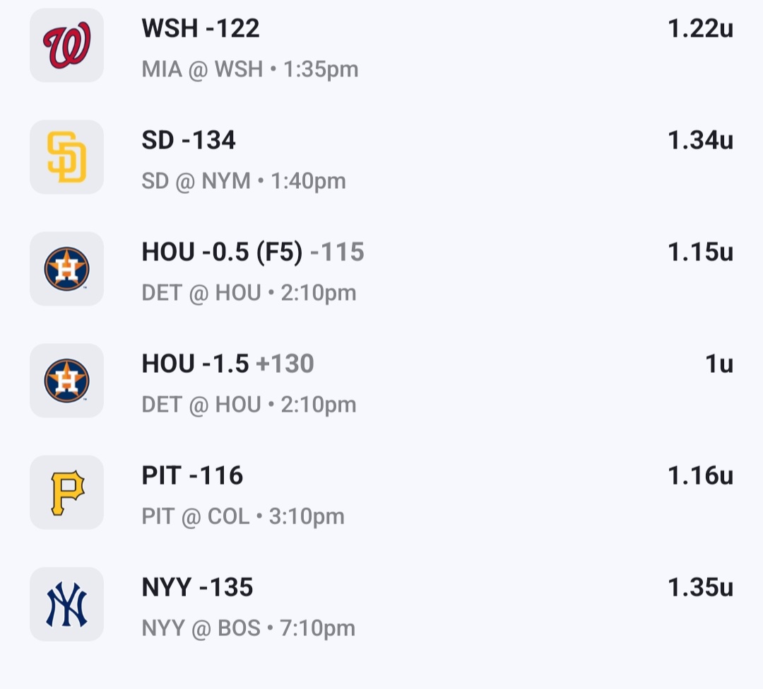 SharpPicksPHD's tweet image. Full card for the day. Also should be cashing all 3 of our top 20 plays on the US open. Just need Morikawa to hold it together