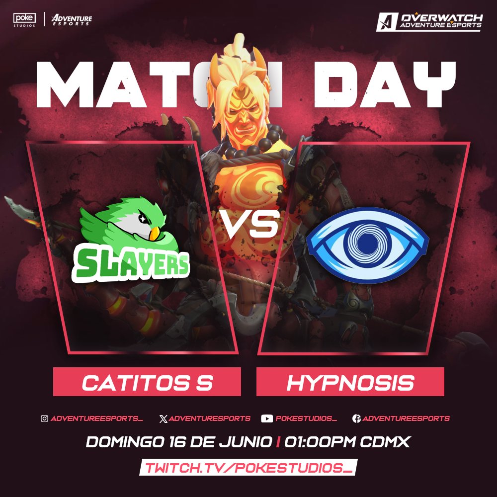 AdventureSp0rts's tweet image. ES HORA DE LA AVENTURA! Los equipos @CatitoSlayers e Hypnosis deberán de luchar dentro de las arenas de Overwatch para establecer un equipo victorioso!! #VamosAdventure!