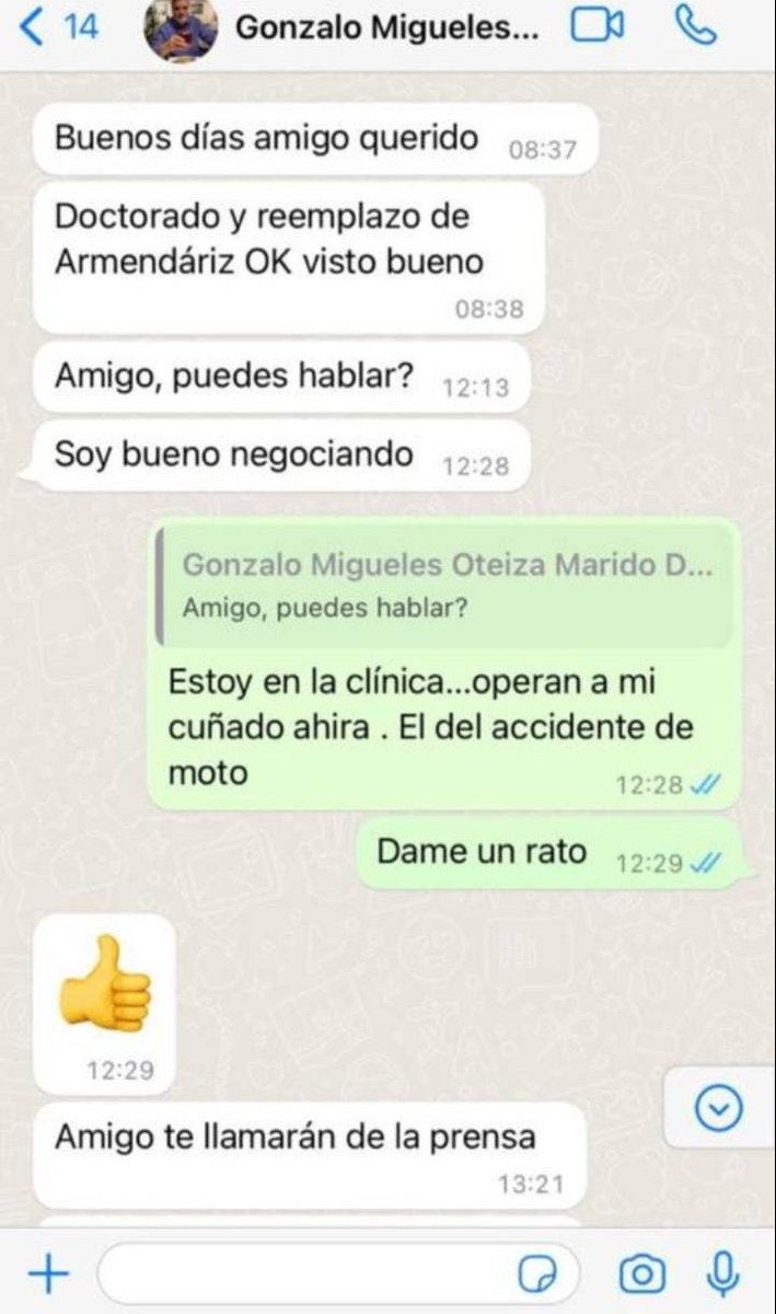 BotCheckerCL's tweet image. Chats de Hermosilla:
Pareja de Ministra de la Corte Suprema ofreció pagar un doctorado y el cargo de  Fiscal Centro Norte a Carlos Palma a cambio de votar por otro postulante a fiscal nacional. 

Cuanta plata y coimas pusieron en la mesa para que Angel Valencia fuera electo?