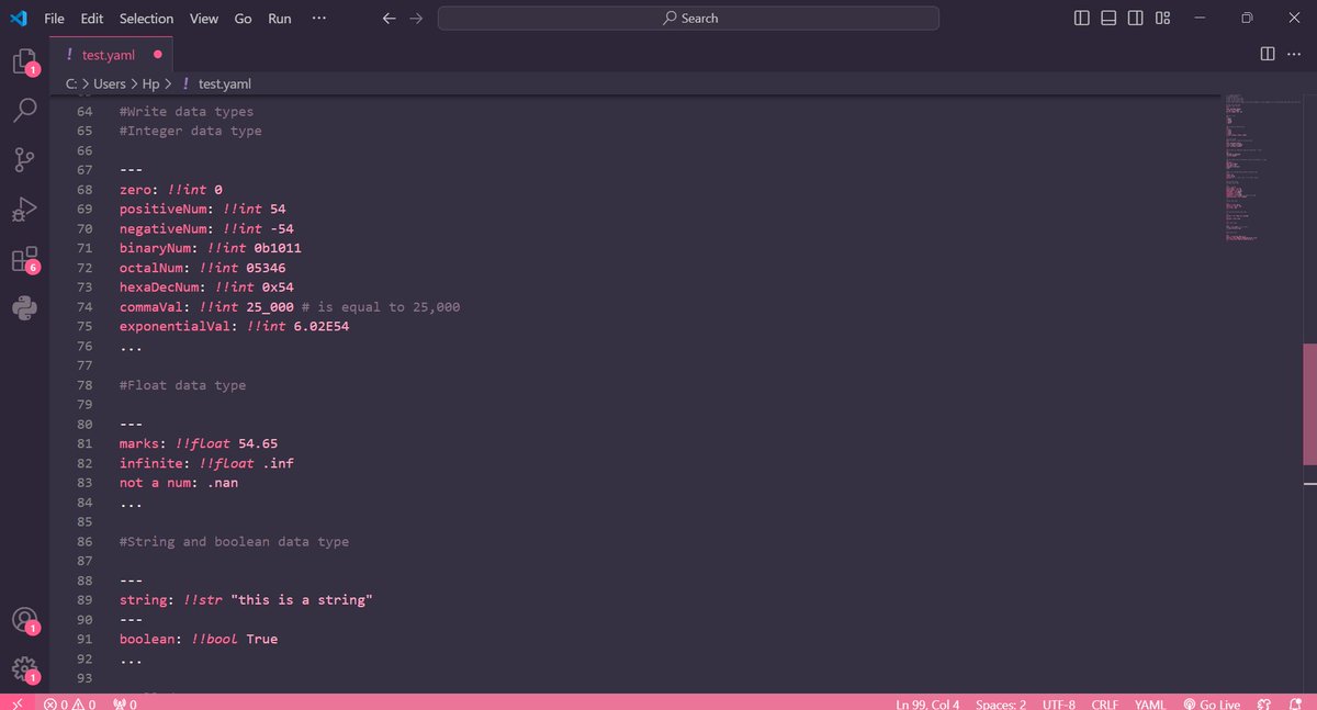 ShivangiSh91166's tweet image. #LSPPDay16
I dived deeper into YAML! Learned about key-value pairs, lists, data types, and more. YAML’s human-readable format is perfect for configuration files and data serialization. #DevOpsLearning #YAML #60DaysOfLearning #LearningWithLeapfrog #LSPPDM1 📚
