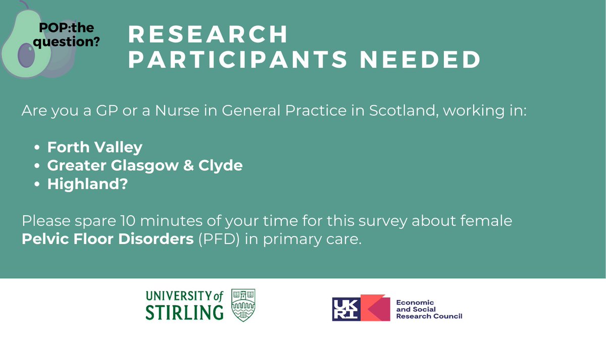 Participants needed!

Find the survey, and all the info, at this link: app.onlinesurveys.jisc.ac.uk/s/stirling/pop…

Please share with any clinicians you know. Ethical and R&amp;D permissions are in place. Any questions, feel free to ask!