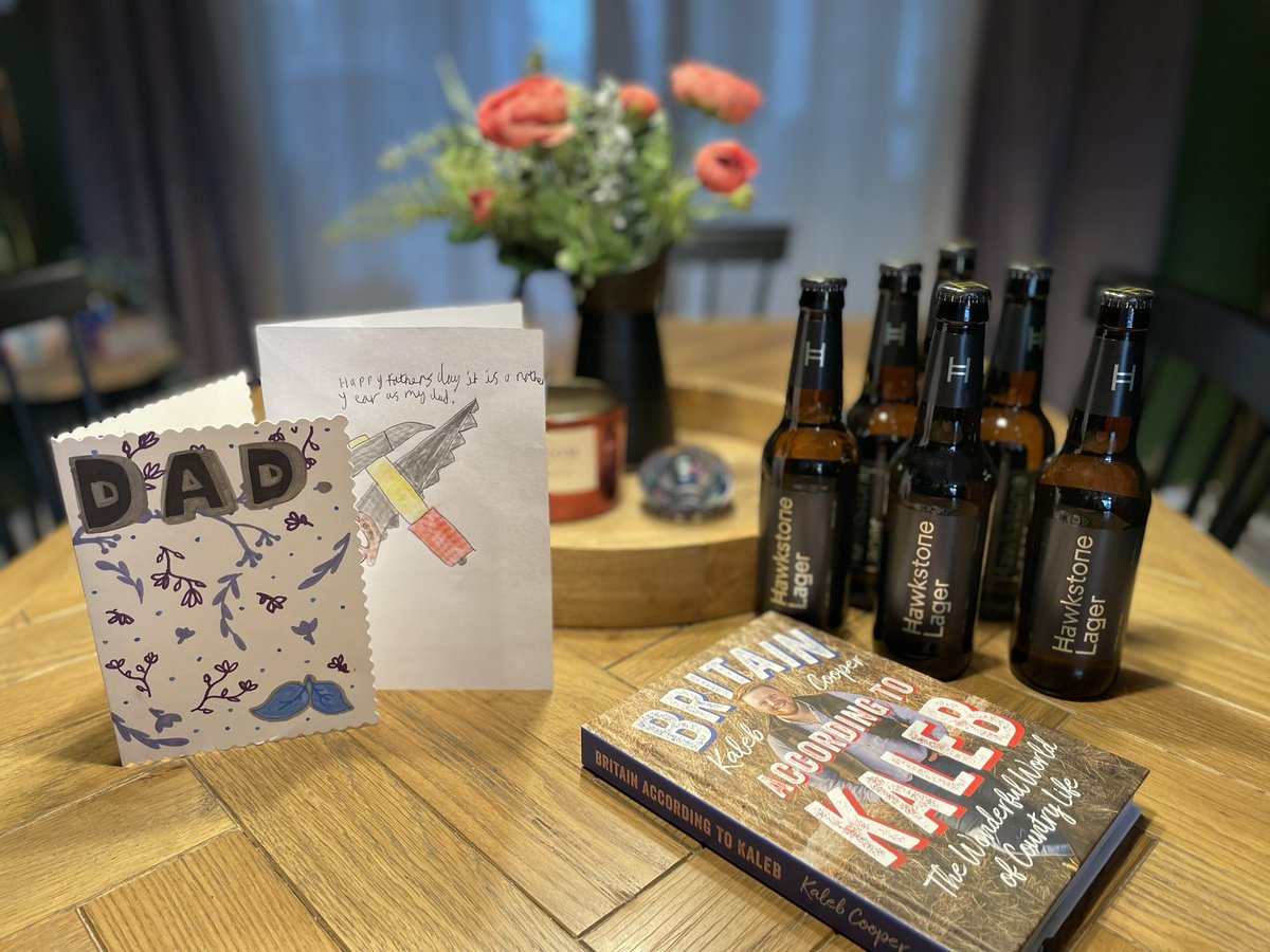 paulhevolve's tweet image. Cracking #fathersday. Thanks to mine for the @RealHawkstone lager, cards and ‘Britain According to Kaleb’ book. Lovely Sunday lunch at the @hallfarmhotel with the old man. @JeremyClarkson.