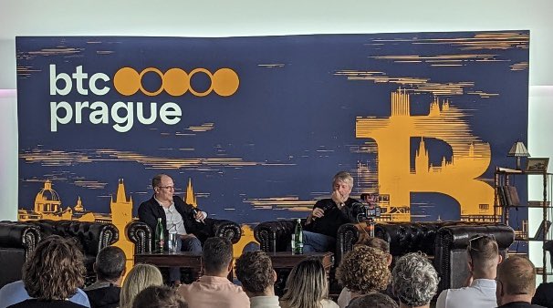 sagungarg's tweet photo. “#Bitcoin as a Global Paradigm Shift in Property Rights” 🔥 - @saylor and @NikoJilch
"I've never seen people on a sinking ship argue against using a lifeboat" - At #VIPStage by @saylor
When you realise the ship is sinking. Make sure you have a #Bitcoin lifeboat
#BTCPrague #BTCPrague2024 #BTC
Organised by @BTCPrague @kucharmartin_ @MartyBent #MichaelSaylor