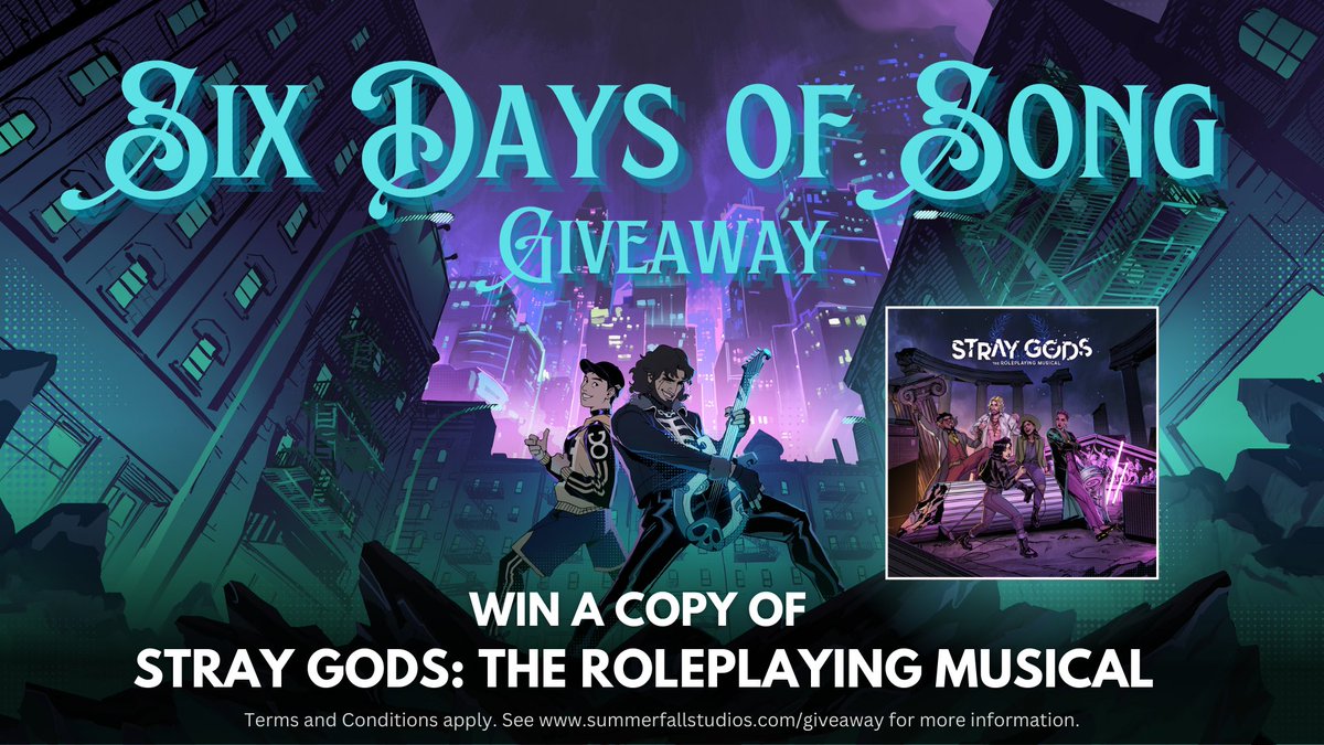 We're going to be giving away a Steam Key for Stray Gods: The Roleplaying Musical each day for six days to help us count down to Stray Gods: Orpheus! 

Enter via the link to be in the draw to win - T's and C's and Do Re Mi's apply! 

bit.ly/sixdaysofsong