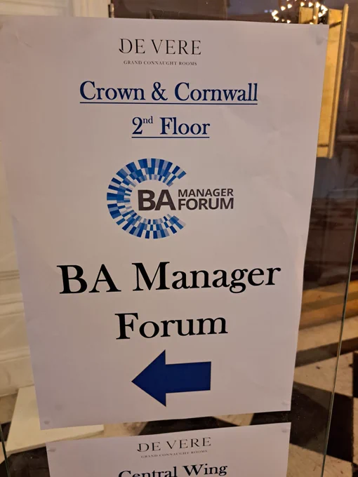 Sign for the BA Managers Forum.